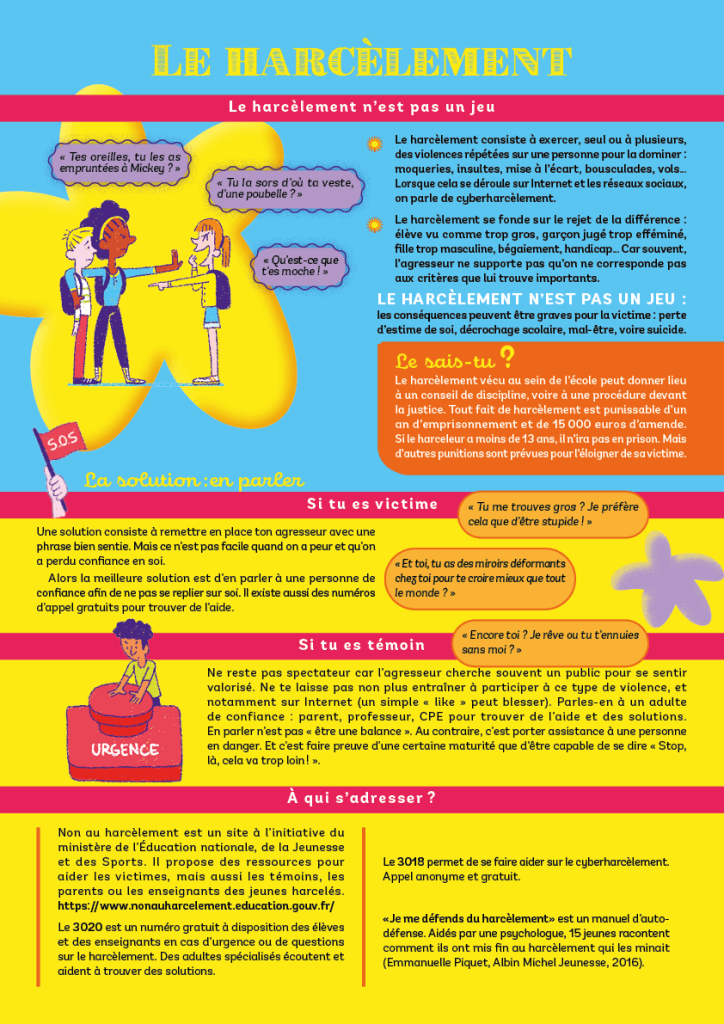 harcèlement, affiche - natif